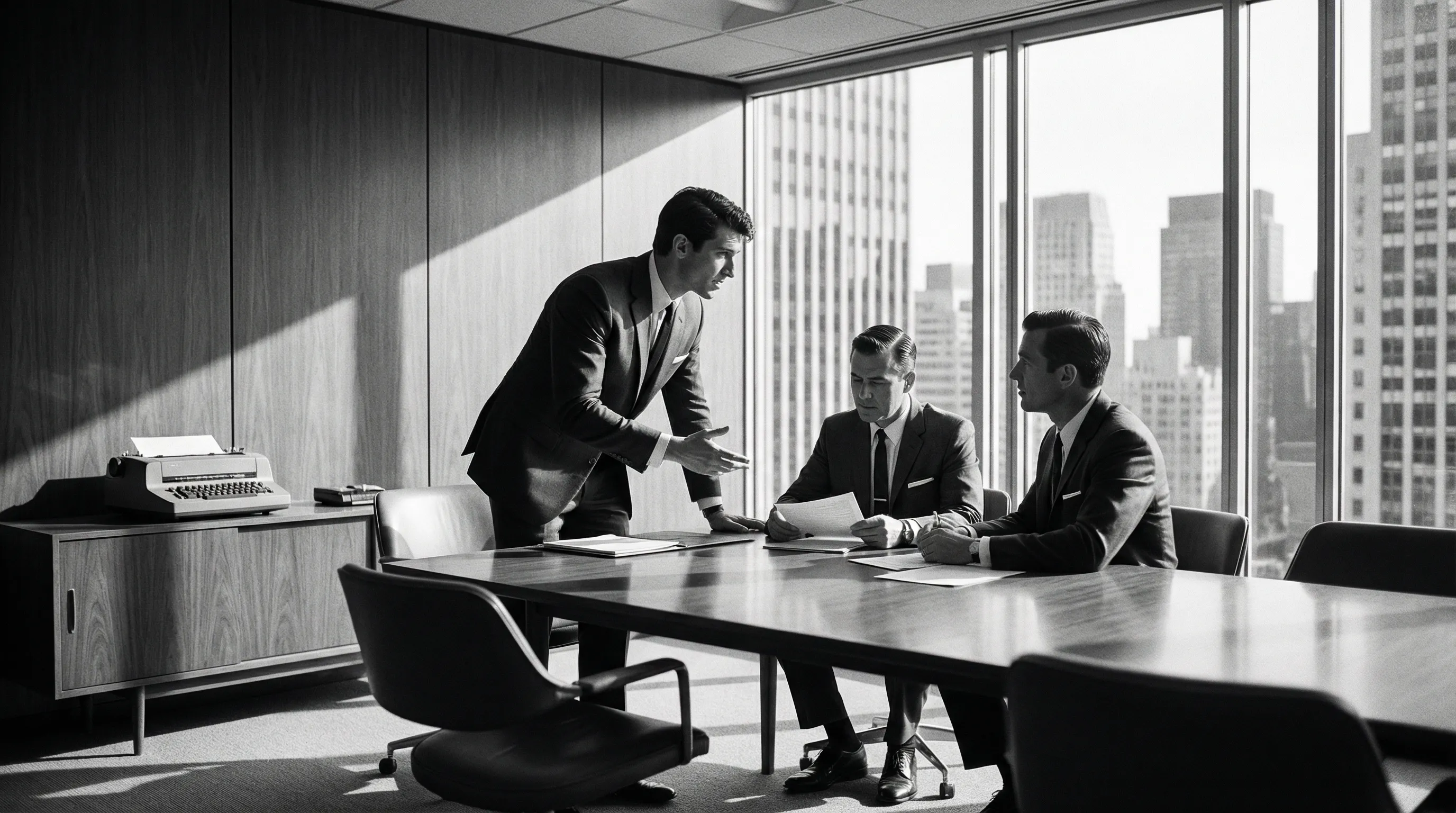 Professional boardroom setting